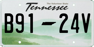 TN license plate B9124V