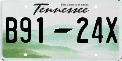 TN license plate B9124X