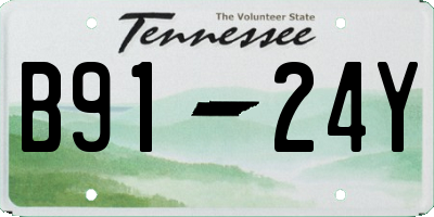 TN license plate B9124Y
