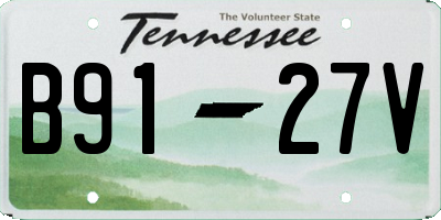 TN license plate B9127V