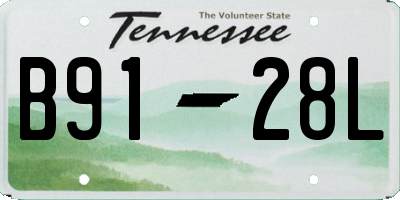 TN license plate B9128L
