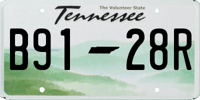 TN license plate B9128R