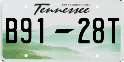 TN license plate B9128T