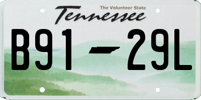 TN license plate B9129L