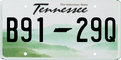 TN license plate B9129Q