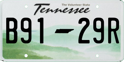 TN license plate B9129R