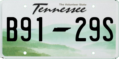TN license plate B9129S