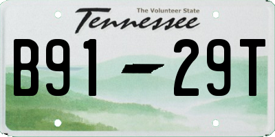 TN license plate B9129T