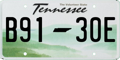TN license plate B9130E