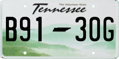 TN license plate B9130G