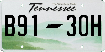 TN license plate B9130H
