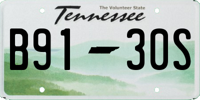 TN license plate B9130S