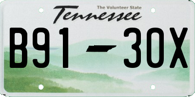 TN license plate B9130X
