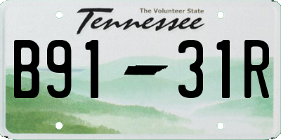 TN license plate B9131R