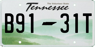 TN license plate B9131T