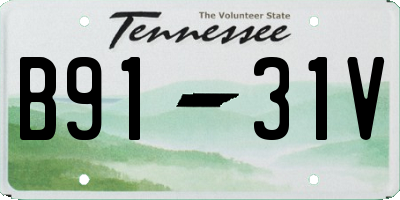 TN license plate B9131V