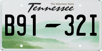 TN license plate B9132I