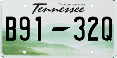 TN license plate B9132Q
