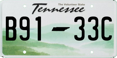TN license plate B9133C