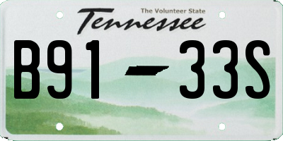TN license plate B9133S