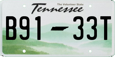 TN license plate B9133T
