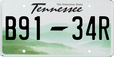 TN license plate B9134R