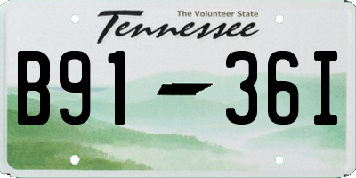 TN license plate B9136I