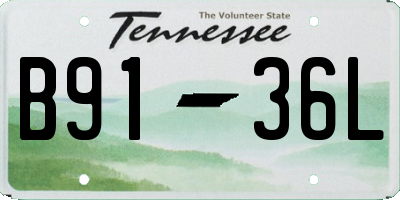 TN license plate B9136L