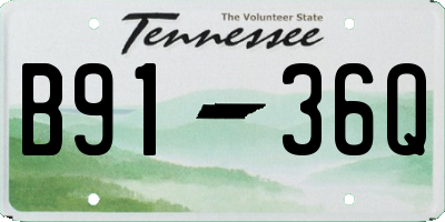 TN license plate B9136Q