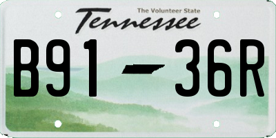 TN license plate B9136R