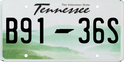 TN license plate B9136S