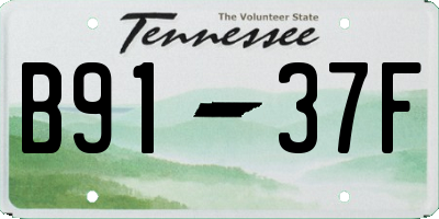 TN license plate B9137F