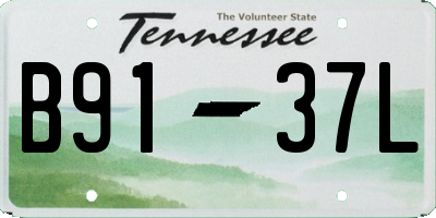 TN license plate B9137L