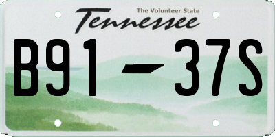 TN license plate B9137S