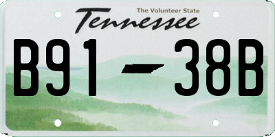 TN license plate B9138B