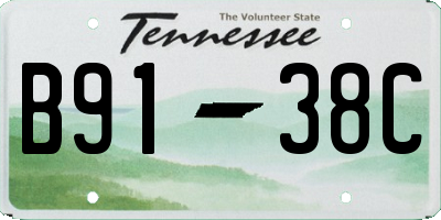 TN license plate B9138C