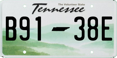 TN license plate B9138E