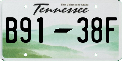 TN license plate B9138F
