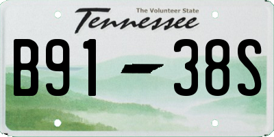 TN license plate B9138S