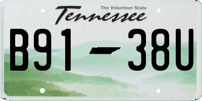TN license plate B9138U