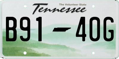 TN license plate B9140G