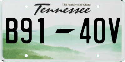 TN license plate B9140V