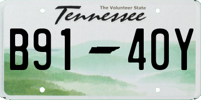 TN license plate B9140Y
