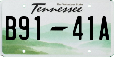 TN license plate B9141A