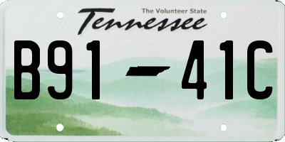 TN license plate B9141C