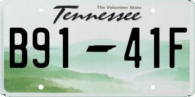 TN license plate B9141F