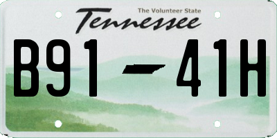 TN license plate B9141H