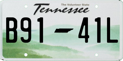 TN license plate B9141L