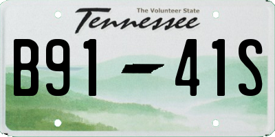 TN license plate B9141S