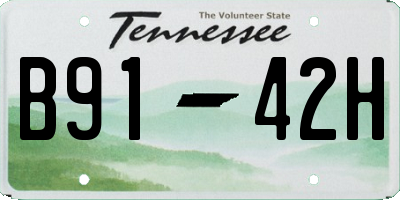 TN license plate B9142H